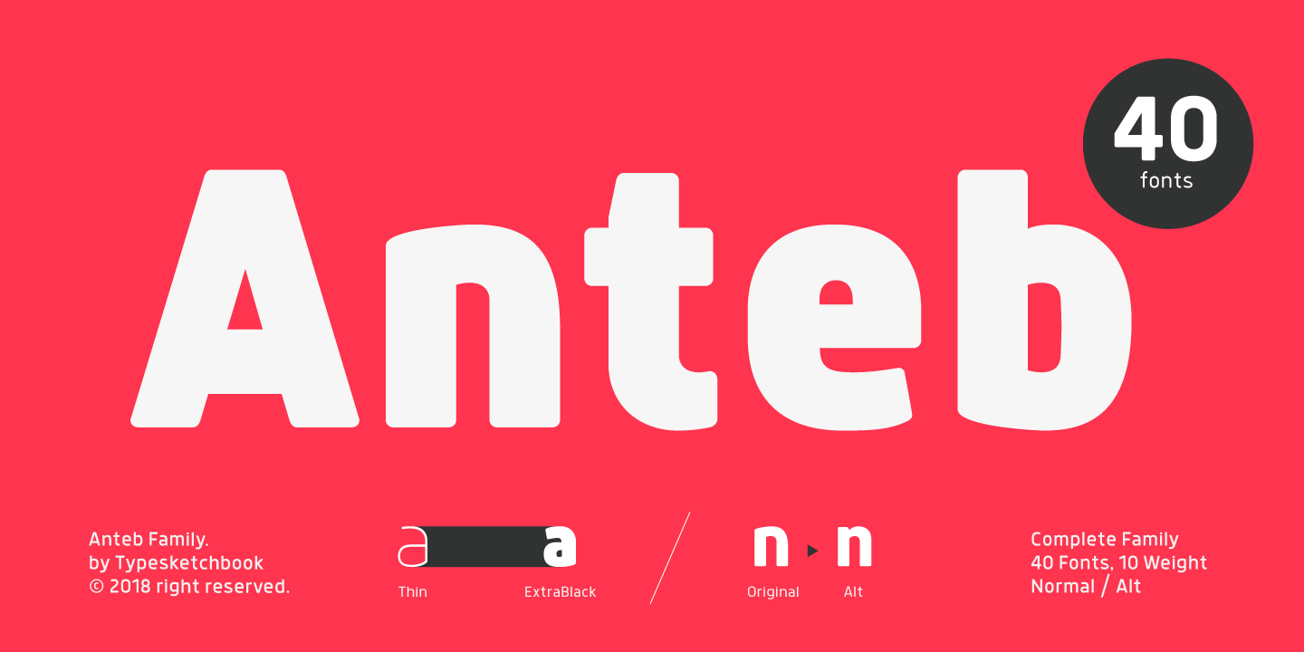 Пример шрифта Anteb Alt #1